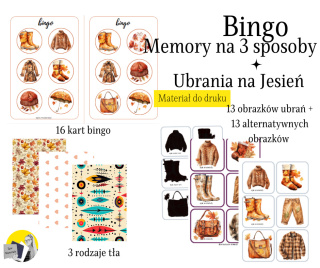 Bingo Memory obrania jesienne