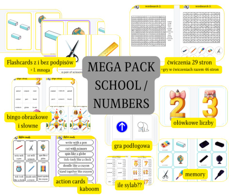 Mega Pack School and Numbers