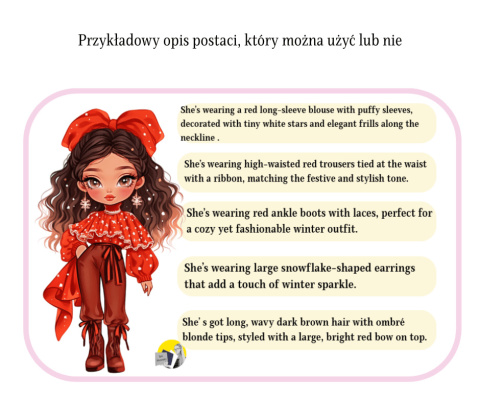 Opis postaci, nauka wzorów, akcesoriów, stopniowanie Opis postaci, nauka wzorów, akcesoriów, stopniowanie